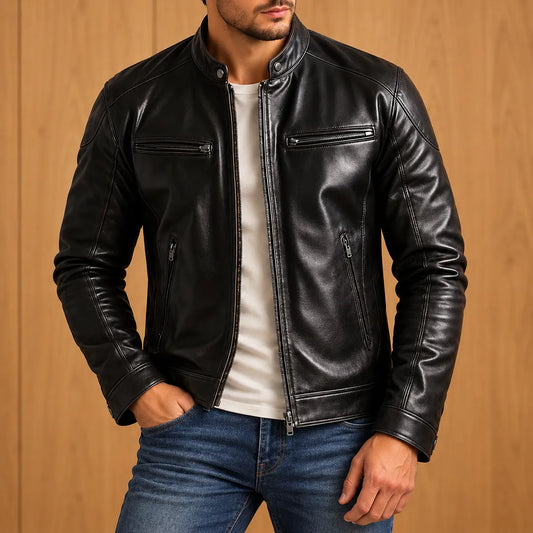 Multi-Zip Stand Collar Jacket