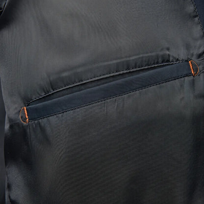 Notched-Lapel Long Coat