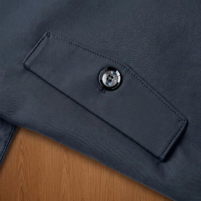Notched-Lapel Long Coat