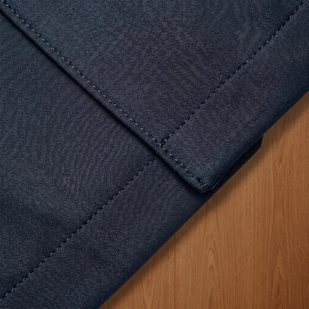 Notched-Lapel Long Coat