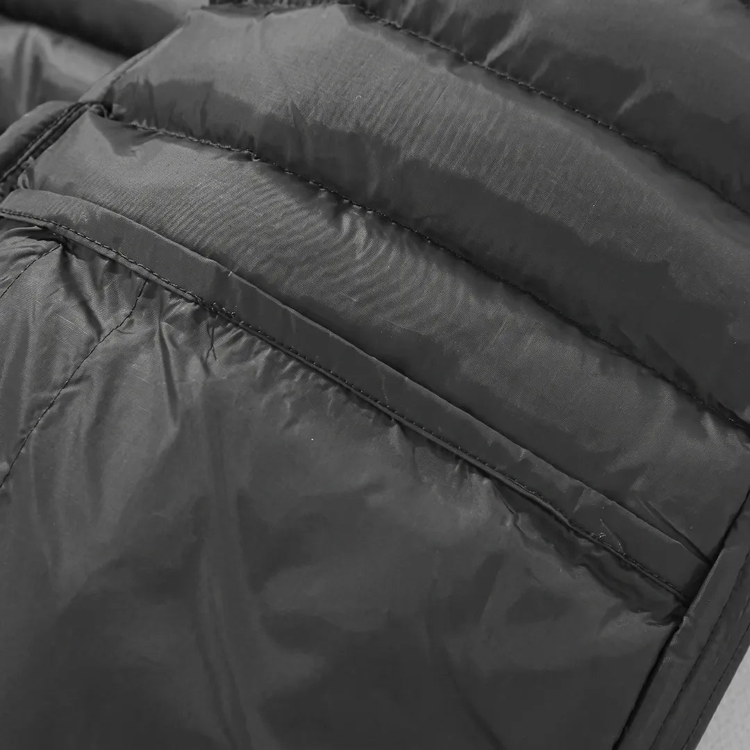 Patterned Hooded Puffer Jacket