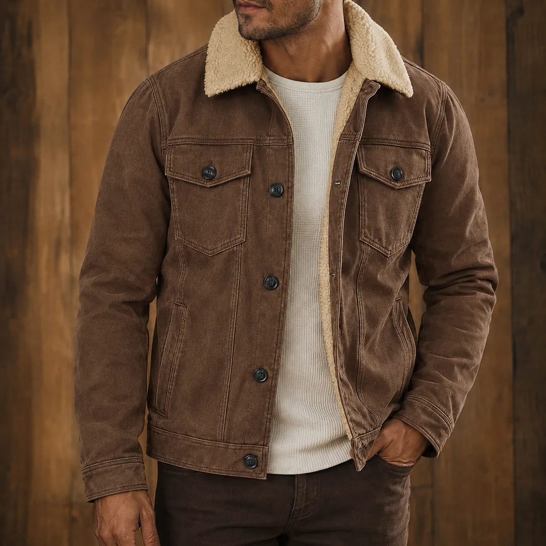 Plush-Lined Trucker Jacket