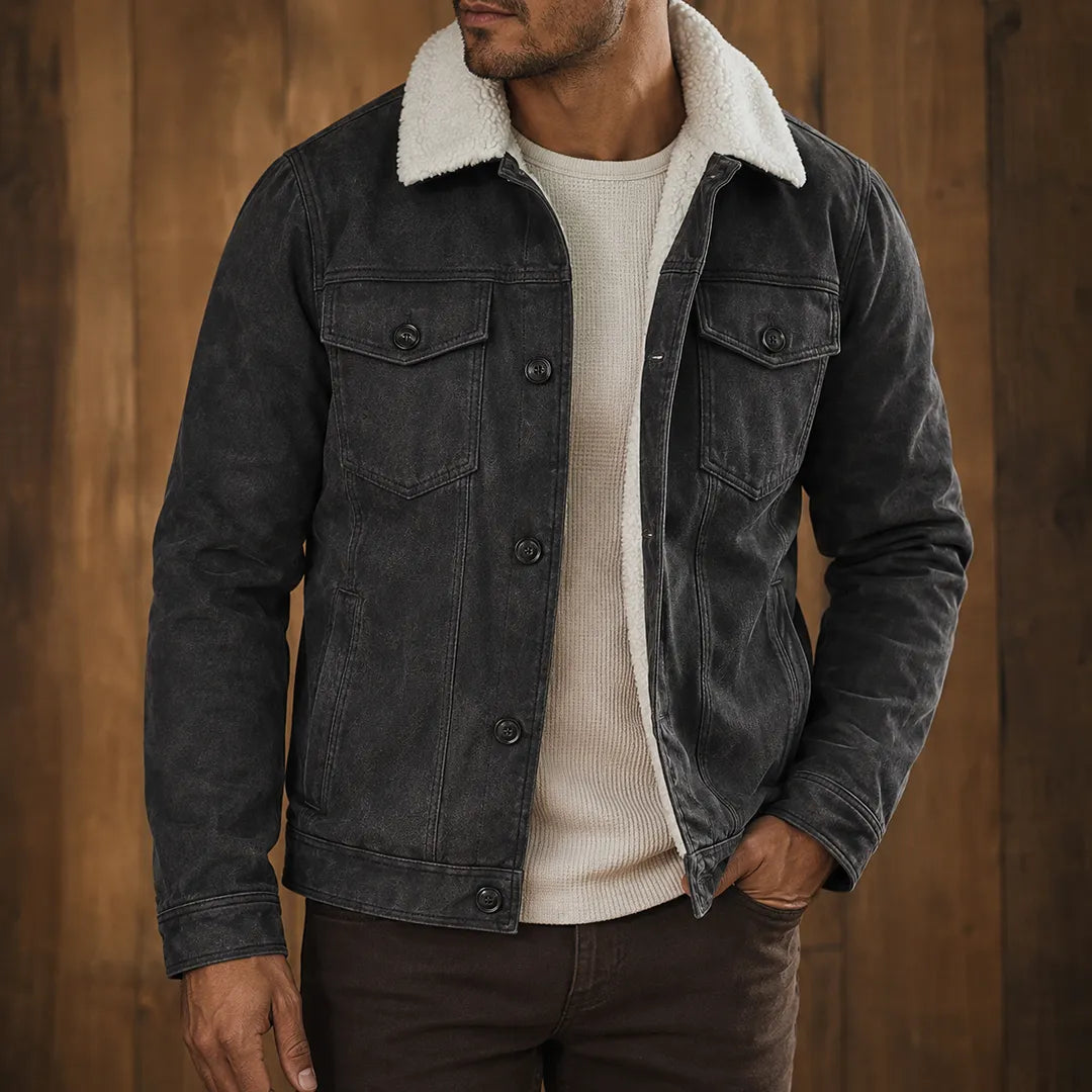 Plush-Lined Trucker Jacket