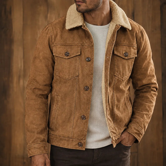 Plush-Lined Trucker Jacket