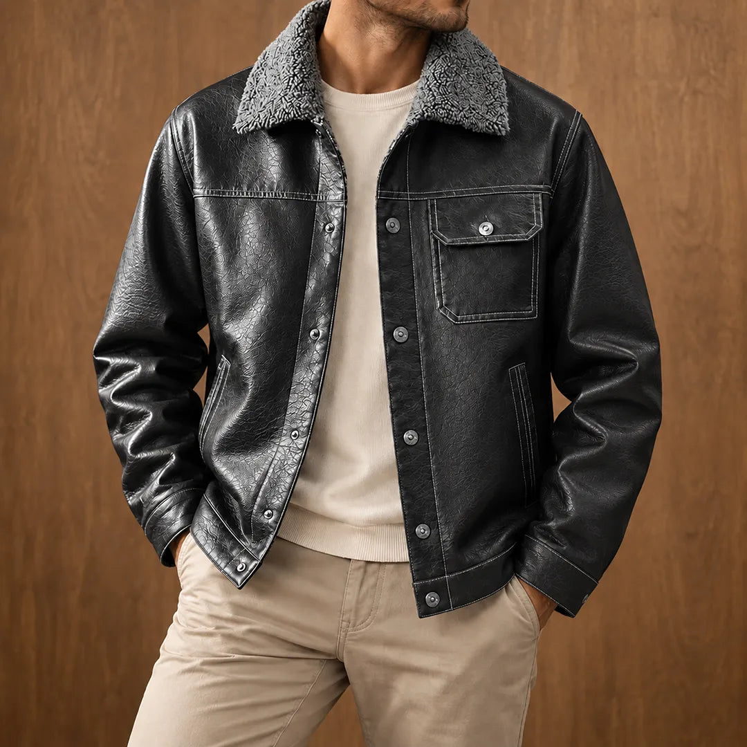 Plush Lined Snap Jacket