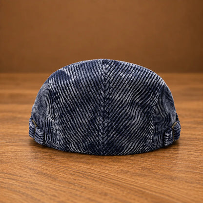 Ribbed Adjustable Flat Cap