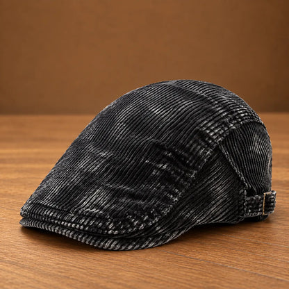 Ribbed Adjustable Flat Cap