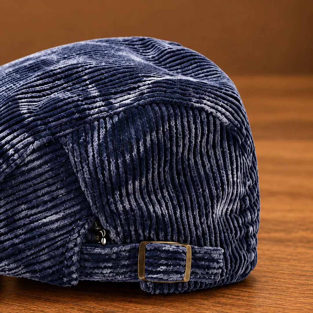 Ribbed Adjustable Flat Cap
