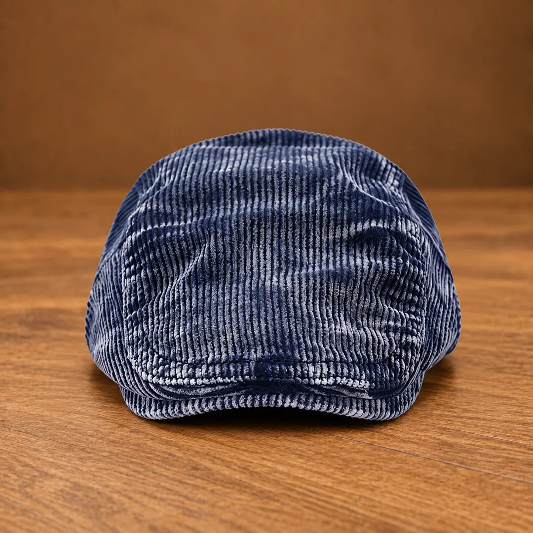 Ribbed Adjustable Flat Cap