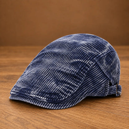 Ribbed Adjustable Flat Cap