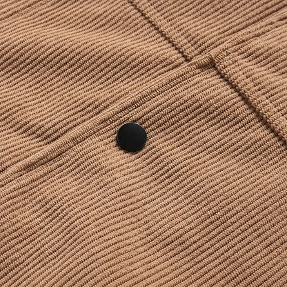 Ribbed Snap Casual Jacket