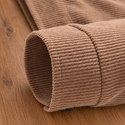 Ribbed Snap Casual Jacket