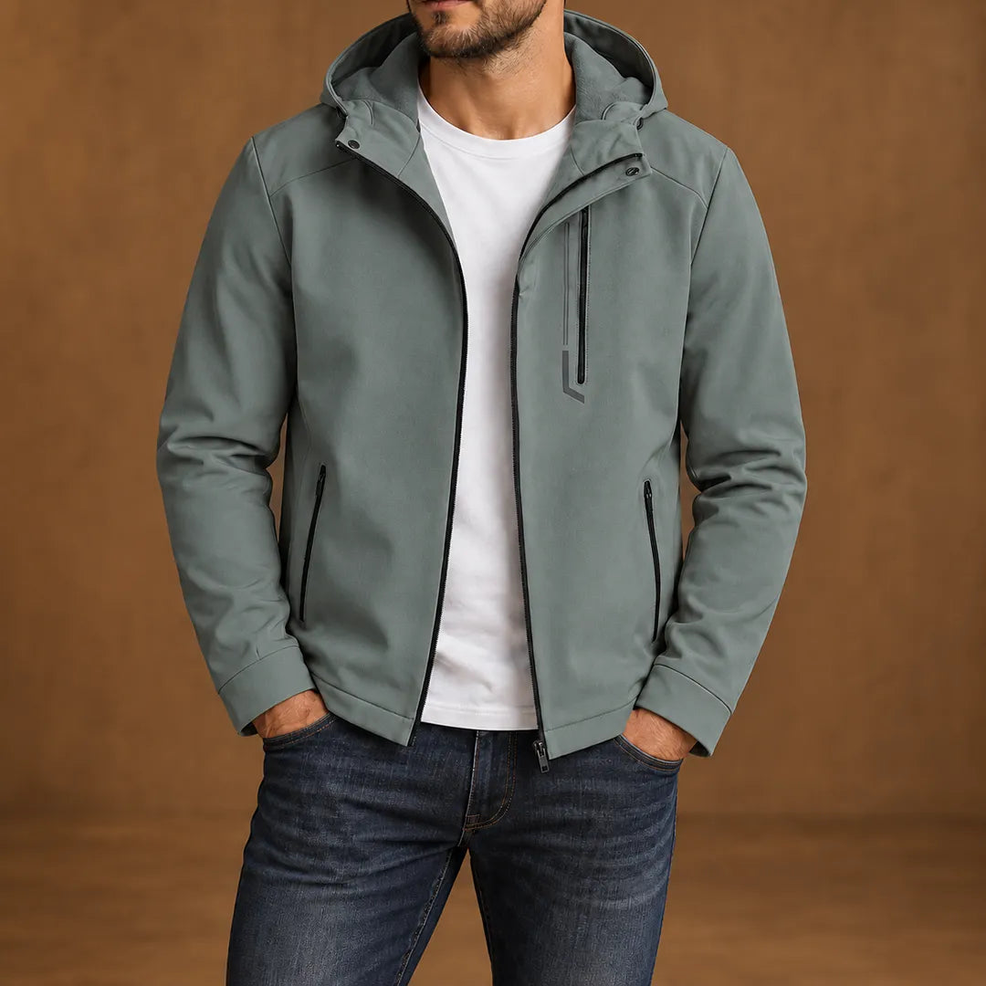 Simple Casual Hooded Jacket