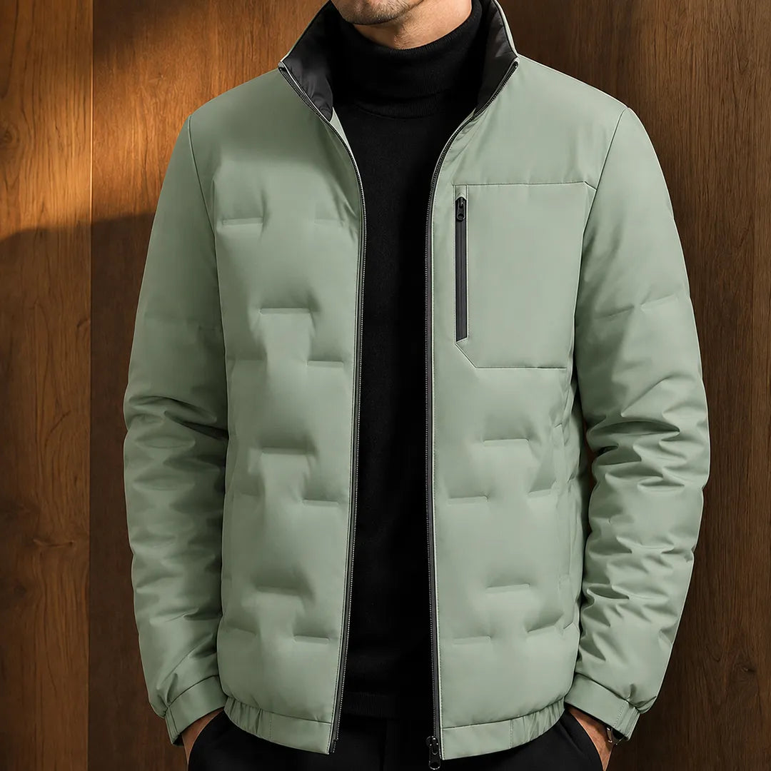 Quilted Zip-Front Jacket