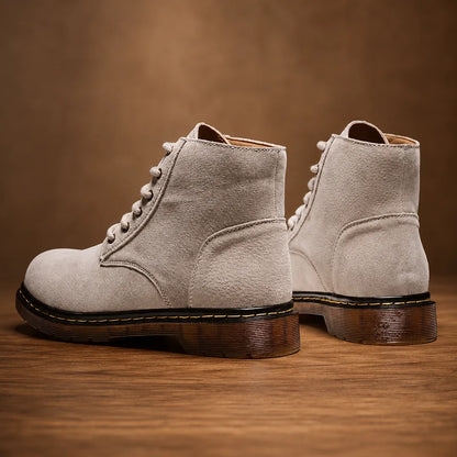 Stitched Lace-Up Boots