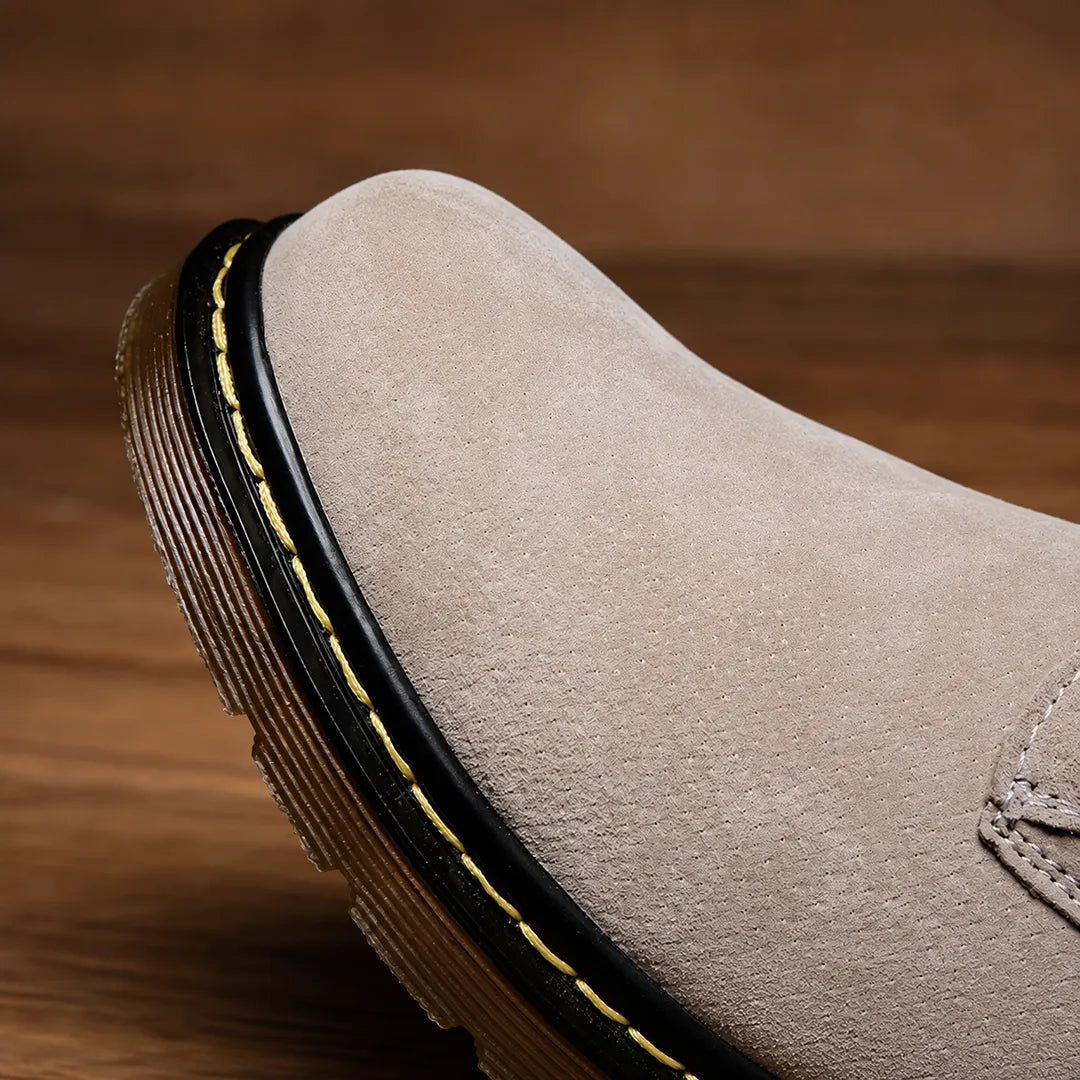 Stitched Lace-Up Boots