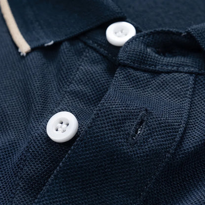 Striped Collar Polo Shirt