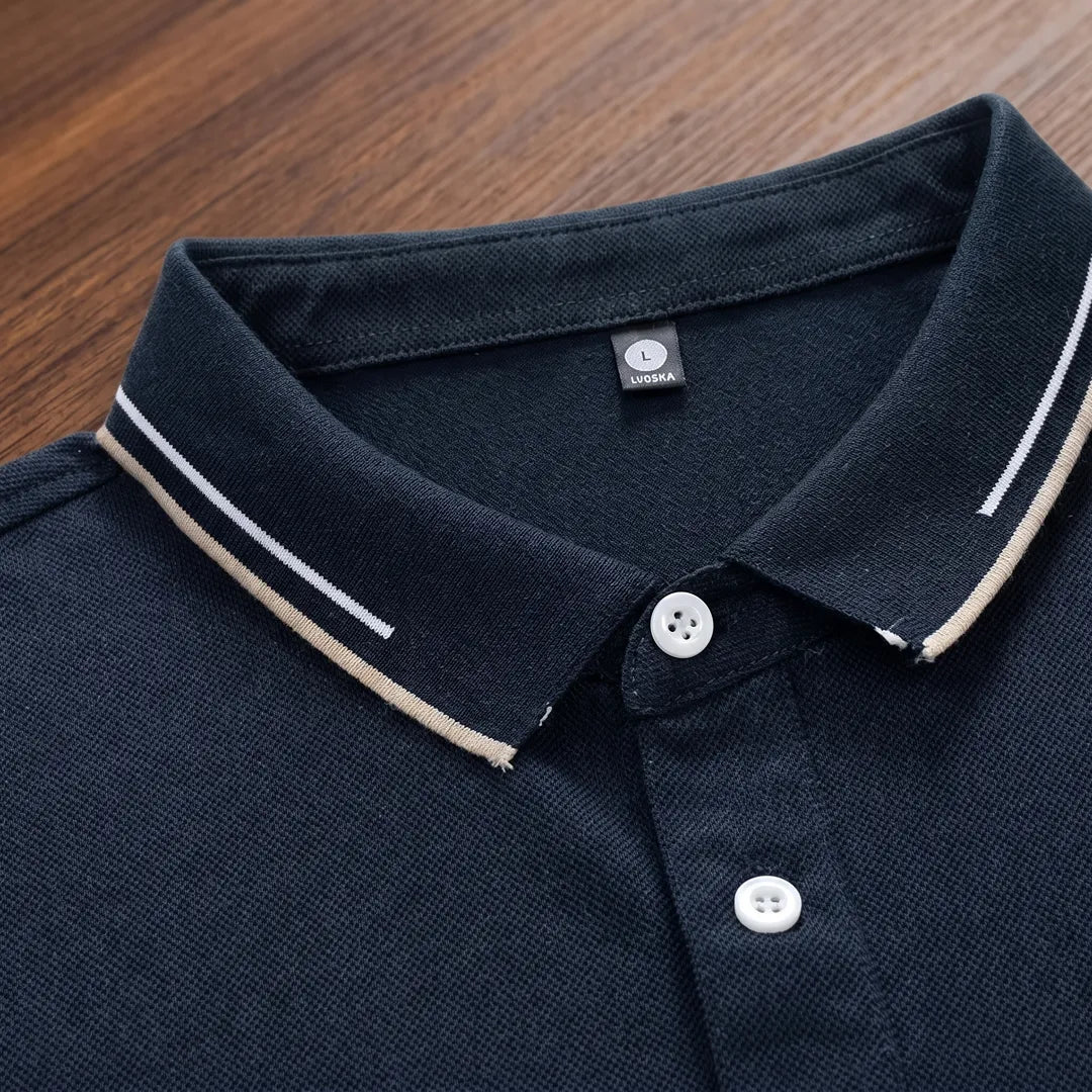 Striped Collar Polo Shirt