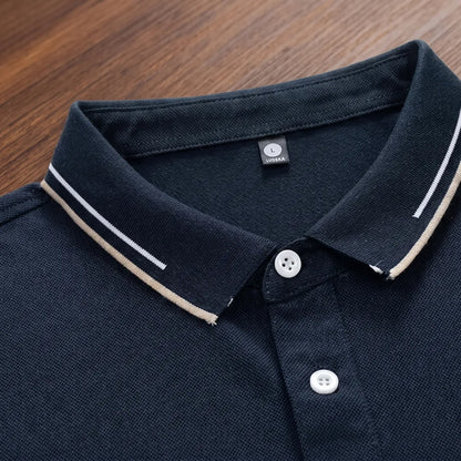 Striped Collar Polo Shirt