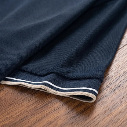Striped Collar Polo Shirt