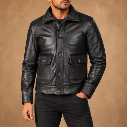 Structured Fold-Collar Jacket