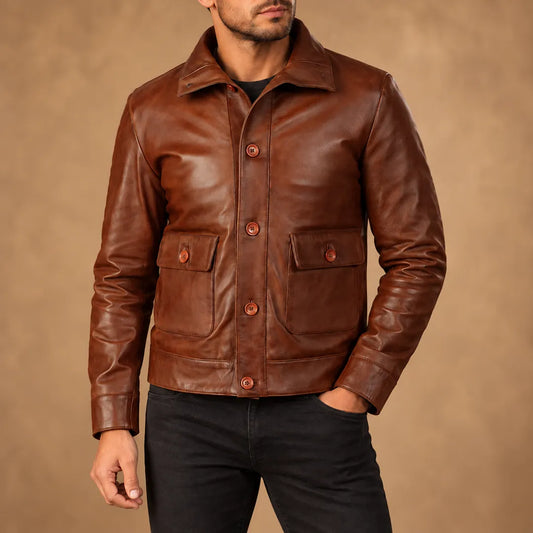 Structured Fold-Collar Jacket