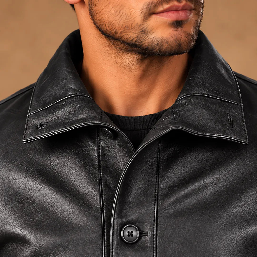 Structured Fold-Collar Jacket