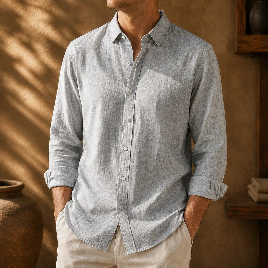 Textured Long Sleeve Shirt
