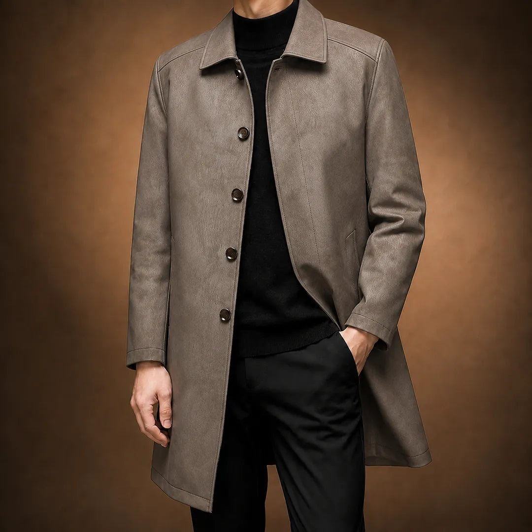 Textured Mid-Length Coat
