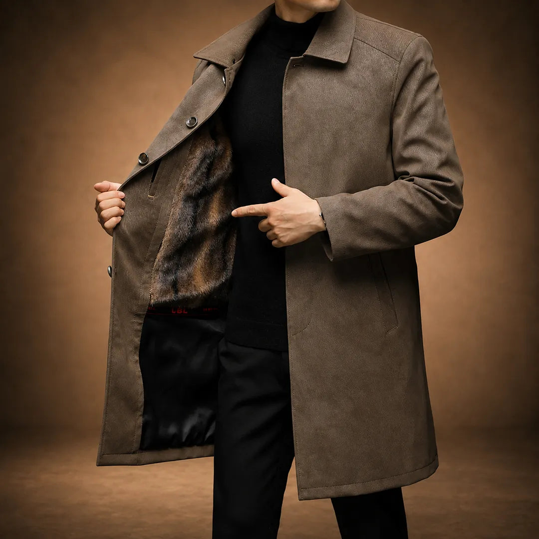Textured Mid-Length Coat