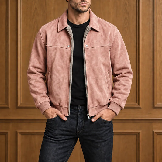 Textured Zip Casual Jacket