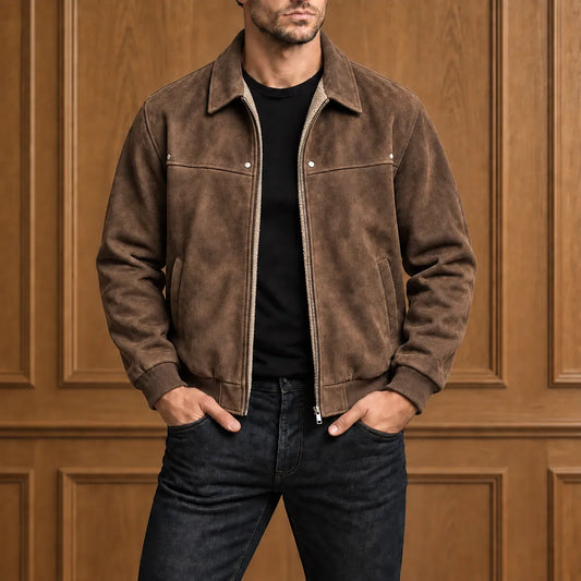 Textured Zip Casual Jacket