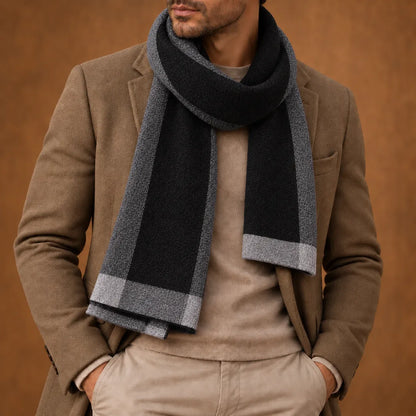 Two-Tone Border Scarf