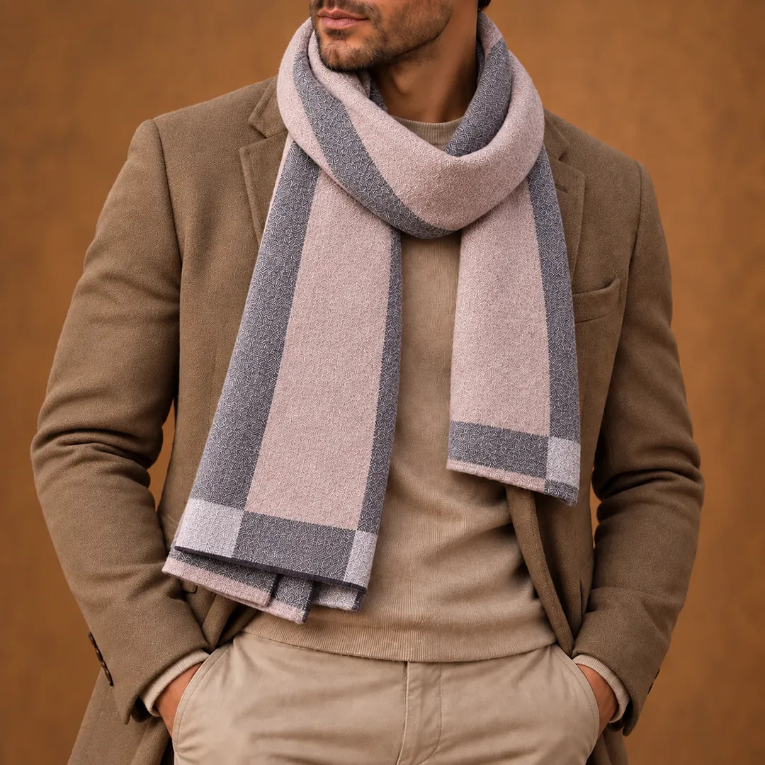 Two-Tone Border Scarf