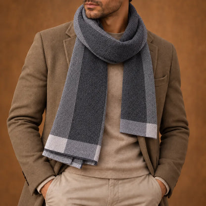 Two-Tone Border Scarf