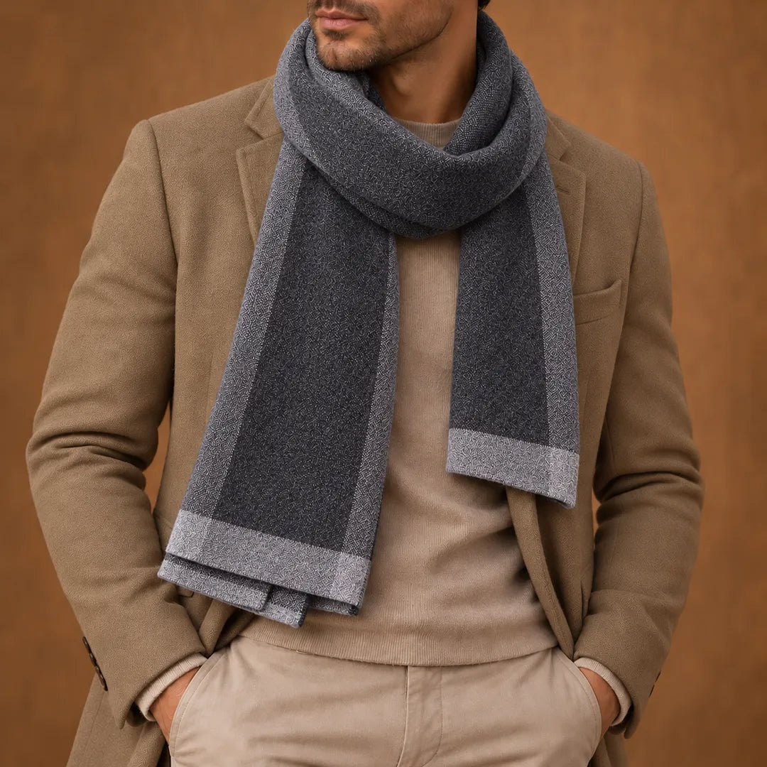Two-Tone Border Scarf