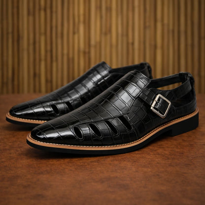 Croc Pointed-Toe Sandals
