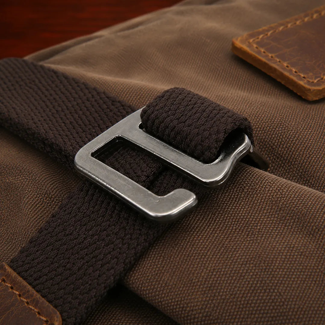 Waxed Canvas Roll-Top Backpack