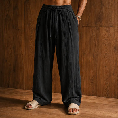 Wide-Leg Drawstring Pants