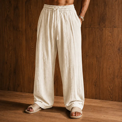 Wide-Leg Drawstring Pants