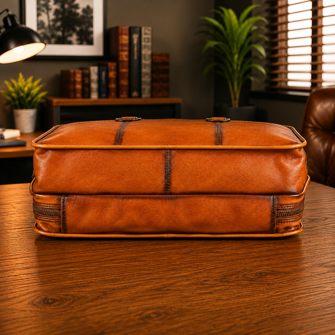 Vintage Leather Laptop Briefcase
