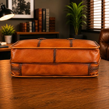 Vintage Leather Laptop Briefcase