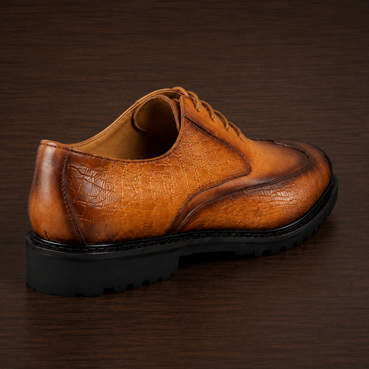 Leather Brogue Derby Shoes