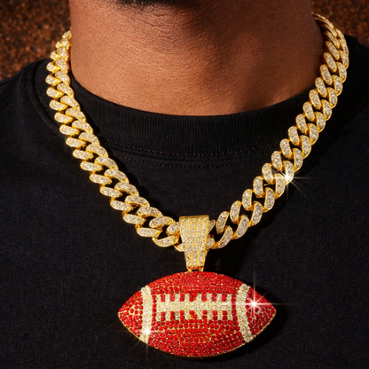 Football Pendant Necklace
