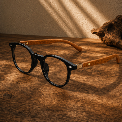 Classic Wooden Temple Sunglasses