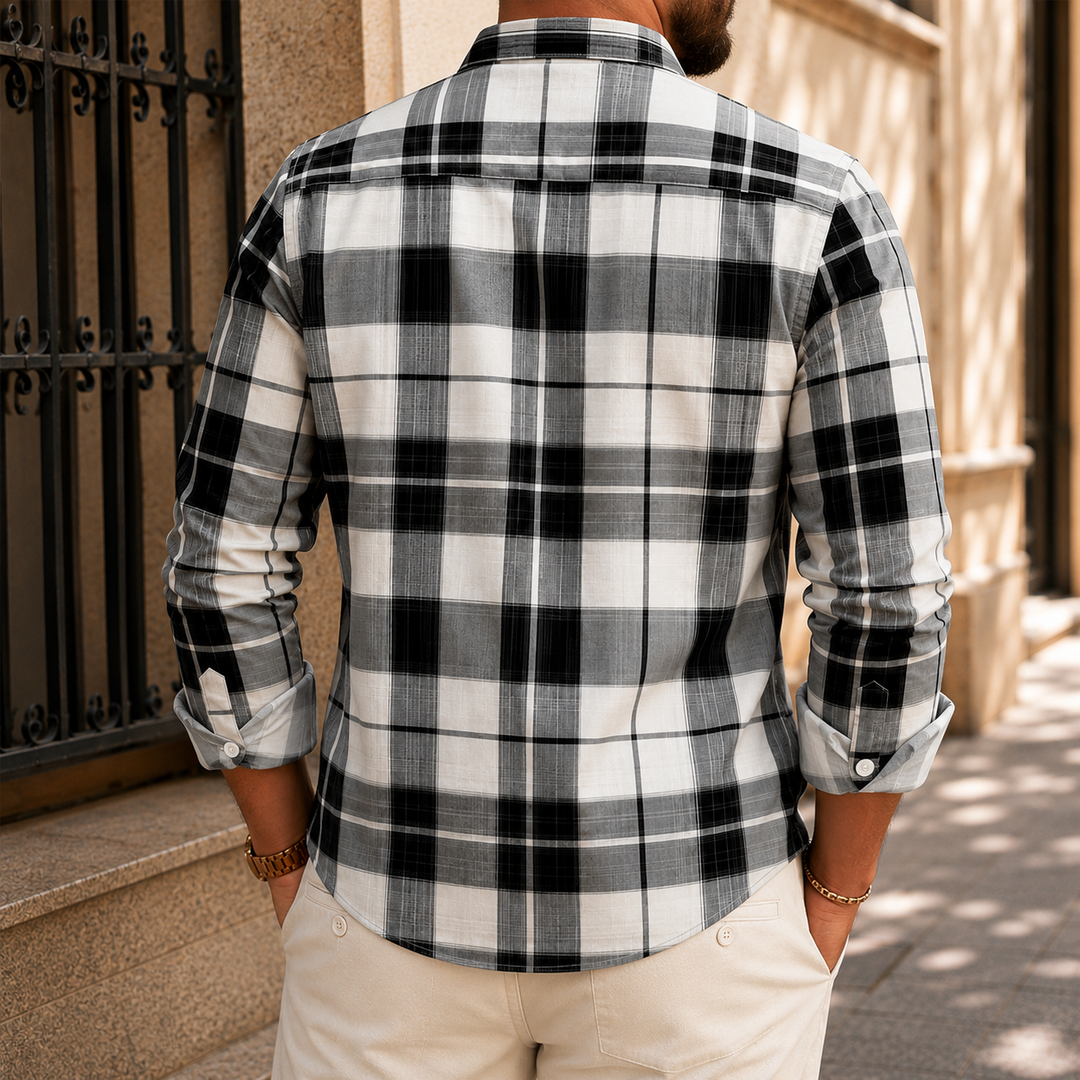 Classic Plaid Button-Up Shirt