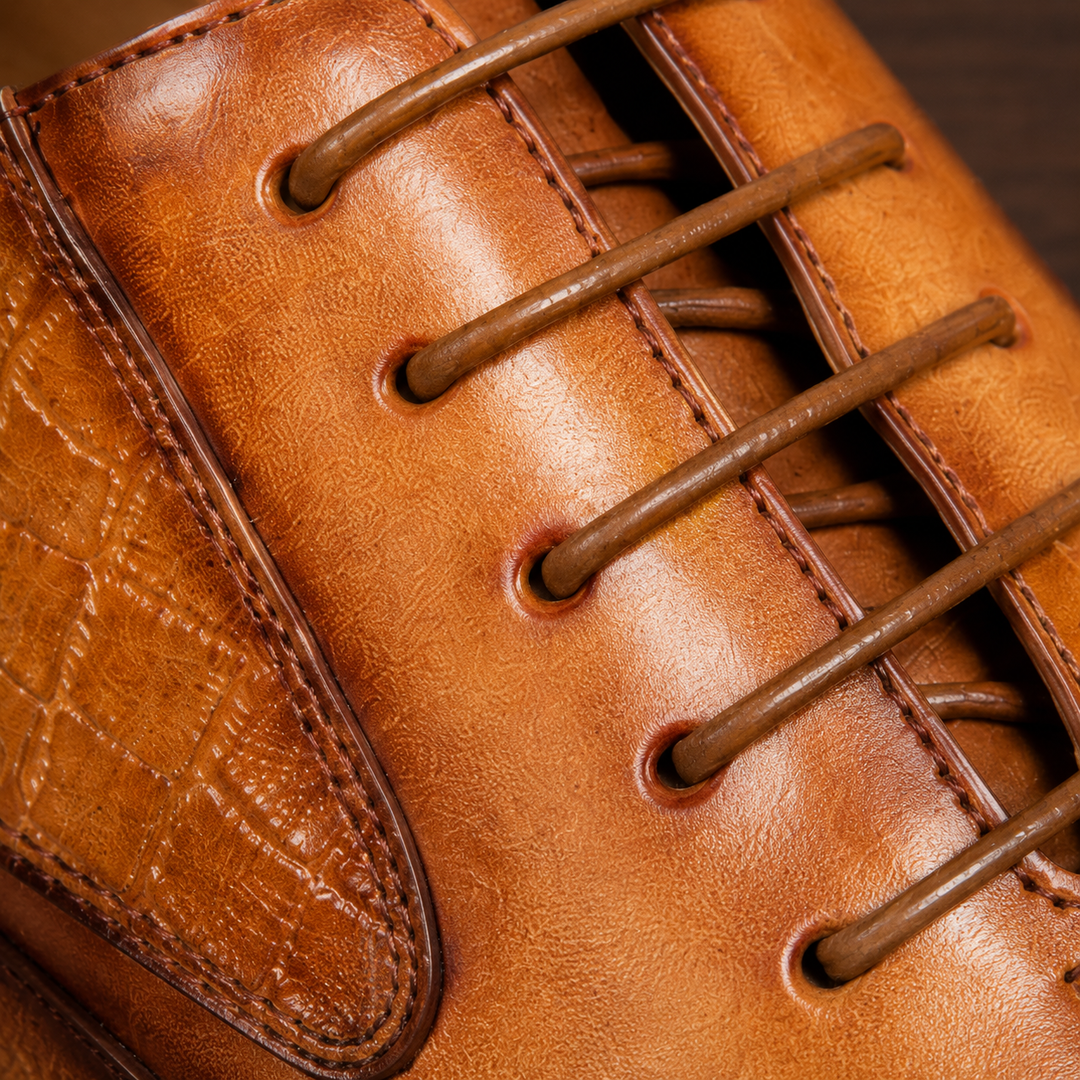 Leather Brogue Derby Shoes