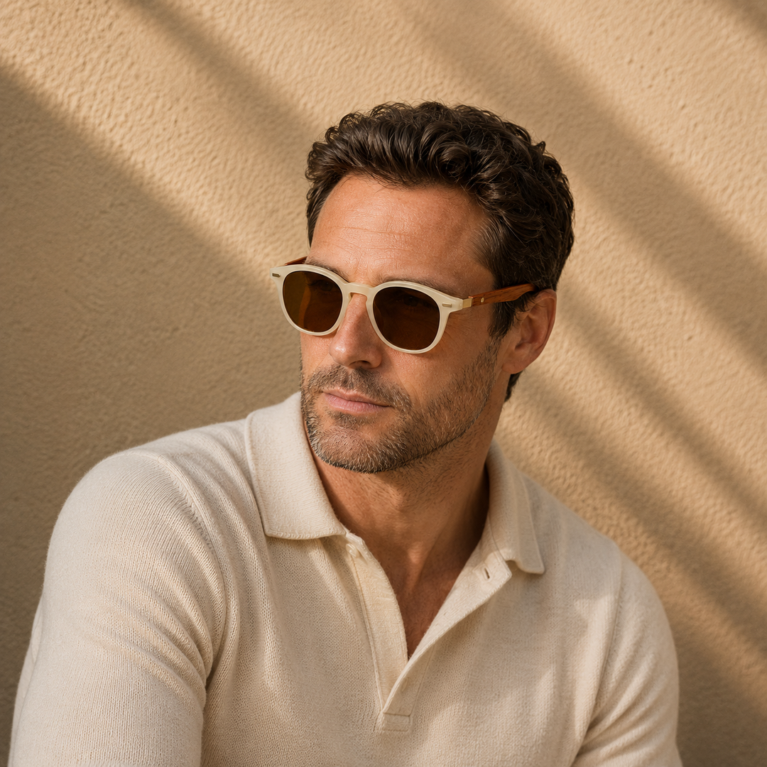 Classic Wooden Temple Sunglasses