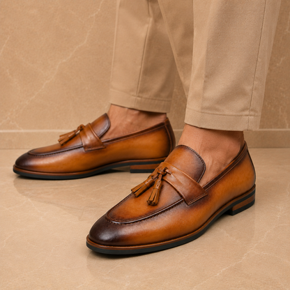 Leather Tassel Loafers