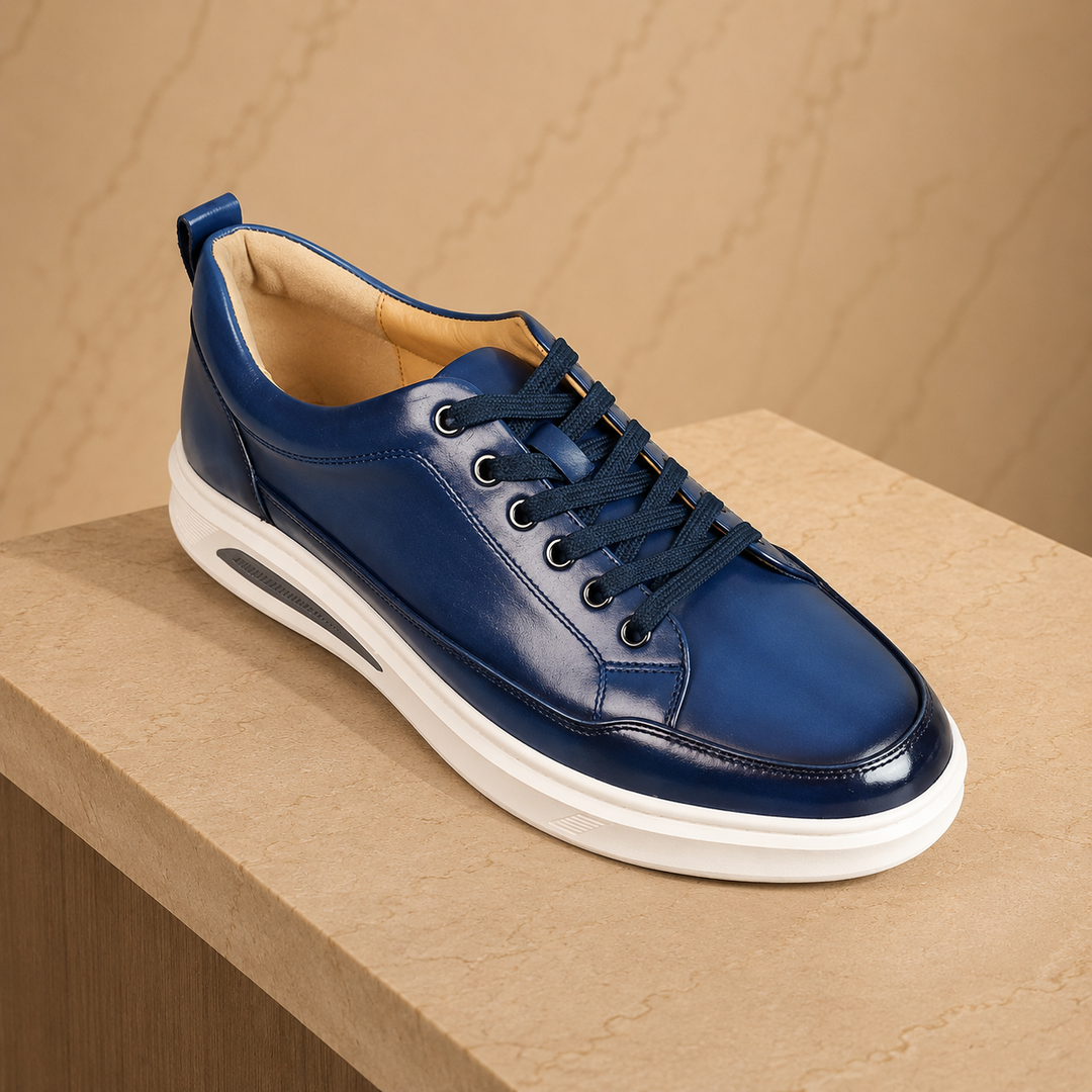Cushioned Leather Sneakers